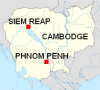Siem Reap map Cambodia